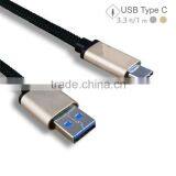 Nylon Moblie USB 3.0 Type C Transfer Data Cable for Mackbook thumbnail-2