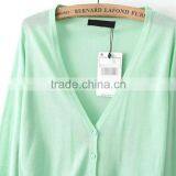 Fashion Deep V-neck Knitting Wear Thin Cardigan Coat for Laody's Wear thumbnail-3