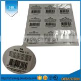 PVC/PET/PP/Vinyl Material Adhesive Sticker Type and Barcode Feature paper sticker