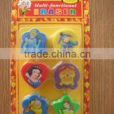 2015 6pcs Shaped Cartoon Eraser thumbnail-1