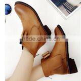 Cute Young Girls Bowknot Lustrascarpe Colore Brown Hiking 2.5cm Boots thumbnail-4