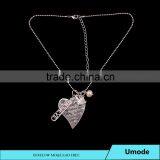 Latest Design Single Pearl Heart Pendant Necklace for Female thumbnail-2