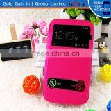HOT Two Windows Flip Leather Case for Huawei G610 Case for Huawei G610