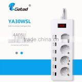 4 Outlets 6 Usb Smart Extention Socket for IPhone6 6S IPad Mini LG Samsung Galaxy HTC Nexus thumbnail-1