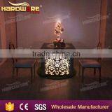 Luxury Hotel Chair Set / Modern Hotel LED Square Dining Table