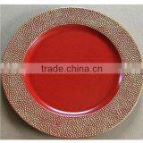 Fashion Plastic Red Wedding Plates