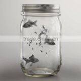 16oz Glass Mason Jars With Metal Lid thumbnail-1