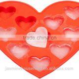 BPA Free Hot Sales Heart Shape Silicone Ice Cube Molds Makers