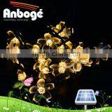 Garden Flowers Shaped Waterproof Changeable Color Warm White Solar Powered LED Festival String Lights