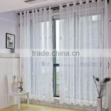 White voile with embroidery curtian fabric