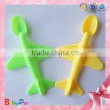 2015 Hot Sale Colorful Airplane Shape Baby Spoon