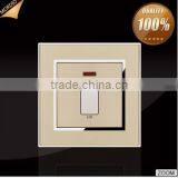 New hot BS standard Hotel design 20A D/P electric light wall switch with neon