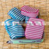 New Trendy Multi-purpose Storage Stripe Curshion Fabric Big Zipper Travel Bag thumbnail-2