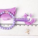 Multi- Color Bracelet Hair Grips Jewelry Set Fabric Flower Pearl Bangle BB Hair Clips