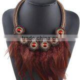 Factory Handmade New Fashion Design Real Feather Necklace for Women thumbnail-4