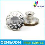 Fancy Moving Denim Custom Engraving Logo Button Screw Metal Button for Women's Jeans thumbnail-5