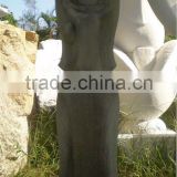 Abtract mountain young girl stone sandstone statue