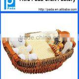 Wicker Basket Natural Bath Set