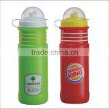 PE Plastic Sport Water Drinking Bottle With Cover(BPA Free)