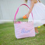 Wholesale Boutique Easter Basket Monogrammable Seersucker Bucket thumbnail-6