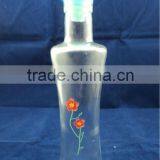 plastic rubber dispenser glass bottle for cooking oil