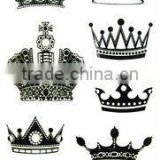 crown shape tatoo sticker