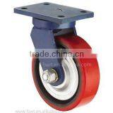 3''Rcast Iron PU Heavy Duty Low Gravity Hercules Caster Wheel thumbnail-1