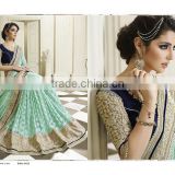 Turquoise Shimmer Net Saree