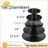 Tiered Round Cake Stand Black / Silver / Gold Cardboard Cupcake Tower Cake Decoration thumbnail-1
