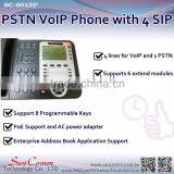 SC-6012P With 4 SIP Line Both VoIP and PSTN Networking PSTN IP Phone thumbnail-6