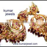 22kt Gold Plated Jadau Earrings thumbnail-1