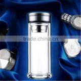 Spill-proof Strong Double Wall Glass Tea Tumbler /water Bottle (Travel Mug) With Strainer And Flat Top Lid 320ML thumbnail-4