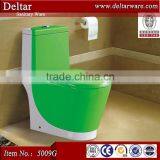 Saso One Piece Washdown Toilet, Foshan Sanitary Ware Bathroom Ceramic Colour Toilet With Bidet