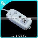 China 2016 New Arrival Extension Electric Switch Socket With 2 Usb Ports