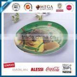 Personalized design printing 8inch melamine flat dish dinnerware set