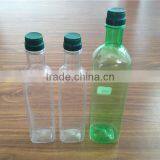 200ml 250ml 750ml 500ml 1L Clear/green Square Olive Oil PET Bottle/cooking Oil Plastic Bottle