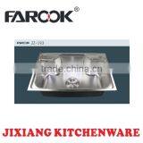 JZ-193 68*45cm China Manufacturer Extra Deep Big Single Bowl Stainless Steel Freestanding Kitchen Sink thumbnail-1
