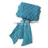 Christmas Gift Wholesale Custom Acrylic Material Kids Children Adults Knitted Crochet Mermaid Tail Blanket thumbnail-6