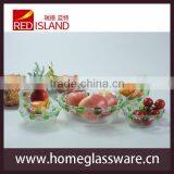 7pcs/set Glass Salad Bowl With Hand Painted thumbnail-2