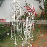 Vintage Antique White Ecofriendly Wrought Irons Powder Coated Small Garden Planter Pot Trellis thumbnail-1