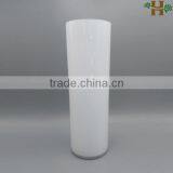 Hand Made White Tall Cylinder Glass Vases thumbnail-1