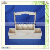 Handmade Vodka Whisky Wine Show Carrier Pine Wooden Basket thumbnail-1