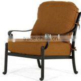 Sigma Outdoor Garden Patio Furniture Cast Aluminum Sofa Chair With Cushions thumbnail-1