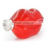 5 oz Red Lips Stainless Steel Hip Flask thumbnail-2