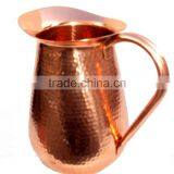 BPA FREE 100% COPPER HAMMERED PITCHER FOR WATER, BEER, MOSCOW MULE, SOLID COPPER WATER JUG thumbnail-2