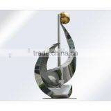 Abstract Theme Stainless Steel Garden Statue Sculpture for Plaza Use thumbnail-1