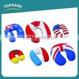 Toprank Custom Printed Flag Design Microbeads Filling U Shaped Neck Pillow Car Airplane Soft Cushion Microbead Neck Trave Pillow thumbnail-1