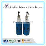 2Pieces Smile Face Metal Coat Glass Oil Vinegar Bottles With Metal Dispenser thumbnail-3