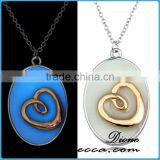 Night Ligh Glow in the Dark Necklace Fluorescent Hollow Locket Cage Glow In The Dark For Women thumbnail-1