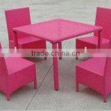 Garden Rattan Pink Dining Set thumbnail-1